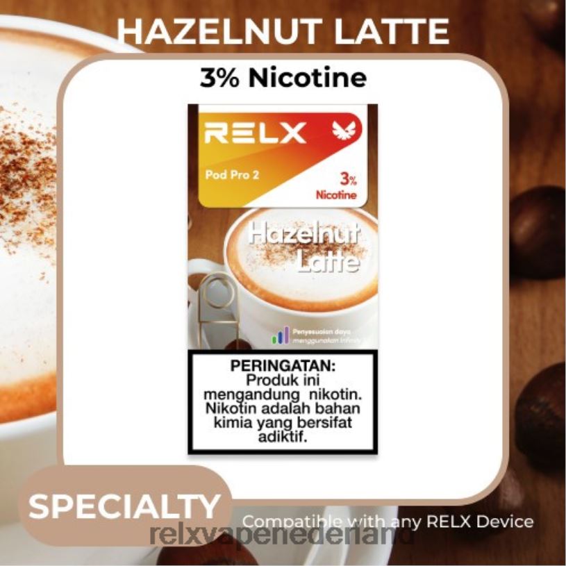hazelnoot latte koffie