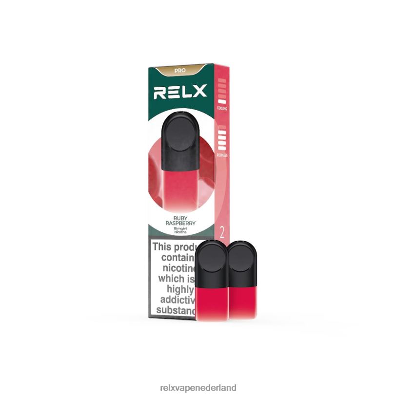 RELX pod pro - 2 pods robijnrode framboos PHRB9 RELX Vape Disposable
