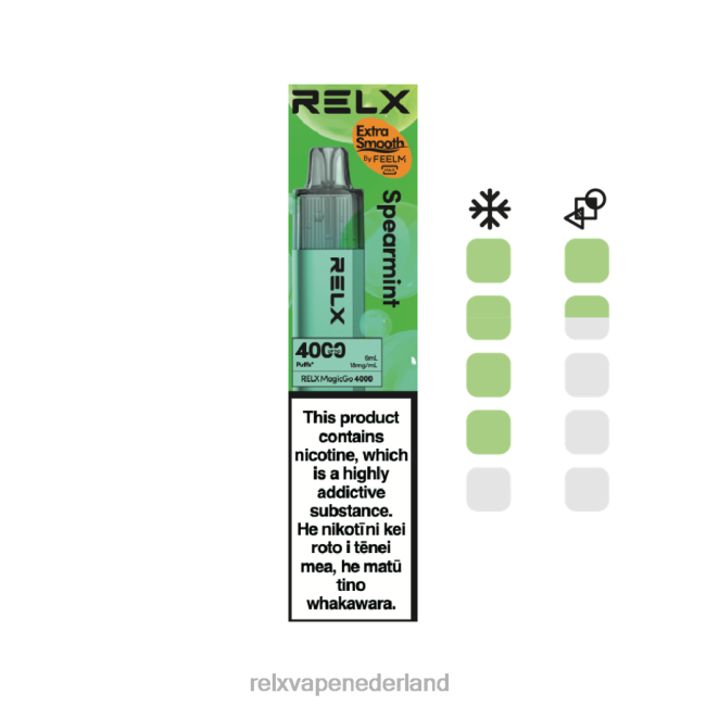 RELX Nederland - RELX MagicGo 4000 wegwerpdamp groene munt NTVNN3