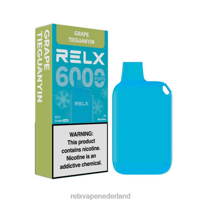RELX Vape Sabores - RELX Crush Pocket 6000 ijskoud druif tieguanyin NTVNN18