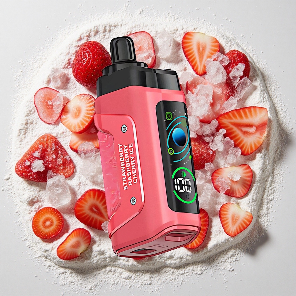 Razz Bar 45000 Puffs Wegwerp Vape Aardbei Kers Ijs met 650 Mah Accu, Type-C Oplaadbaar, 20 mg/ml Nicotine Sterkte