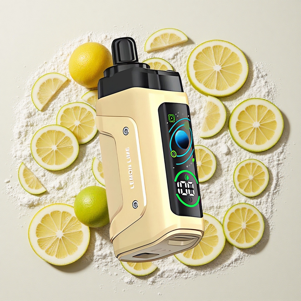 Razz Bar 45000 Puffs Wegwerp Vape Citroen Limoen en Framboos Instelbare Luchtstroom, 650 Mah Batterij, Type-C Oplaadbaar