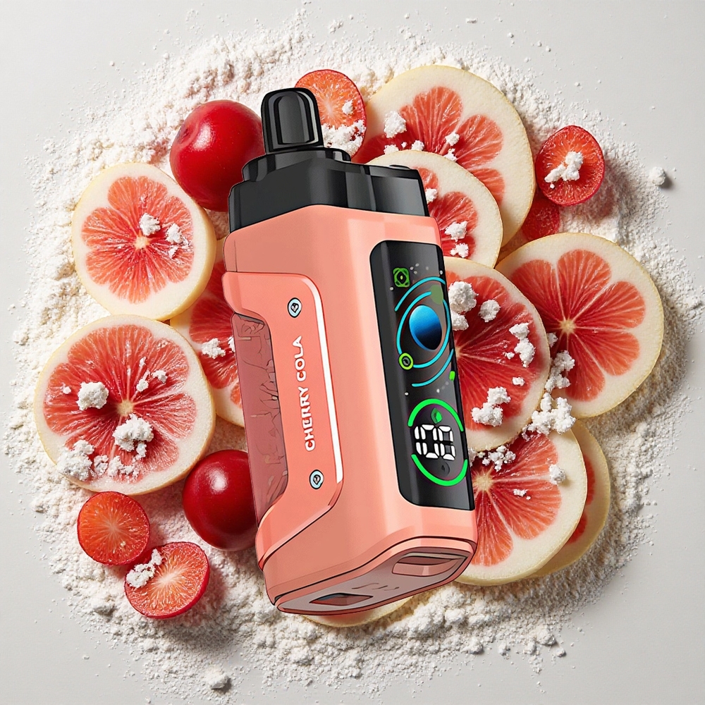 Razz Bar 45000 Puffs Wegwerp Vape Kers Cola Instelbare Luchtstroom, 650 Mah Batterij, Type-C Oplaadbaar, 20 mg/ml Nicotine Sterkte