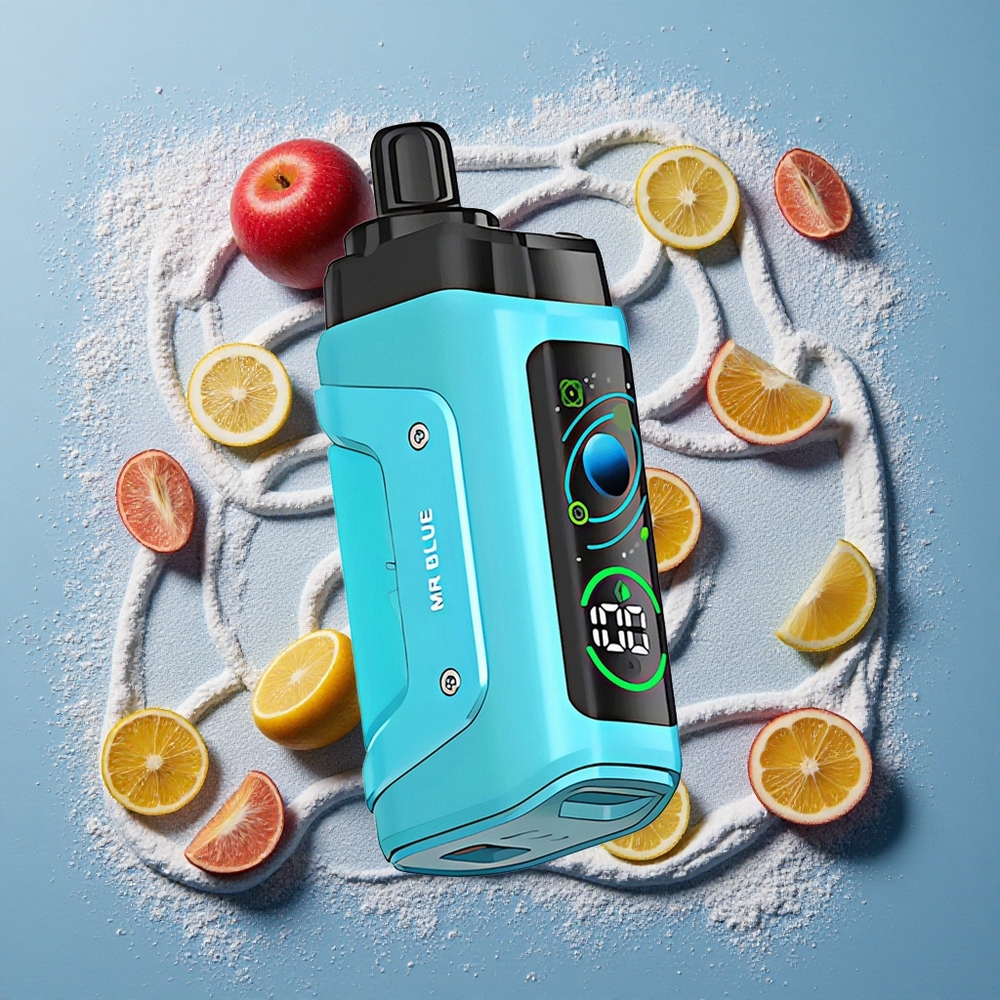 Razz Bar 45000 Puffs Wegwerp Vape Mr Blauw Instelbare Luchtstroom, 650 Mah Batterij, Type-C Oplaadbaar, 20 mg/ml Nicotine Sterkte