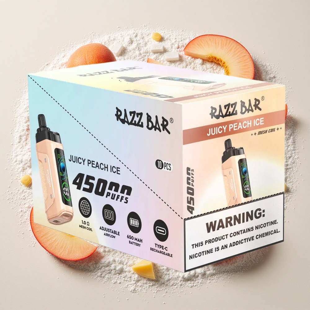 Razz Bar 45000 Puffs Wegwerp Vape Sappige Perzik Ijs