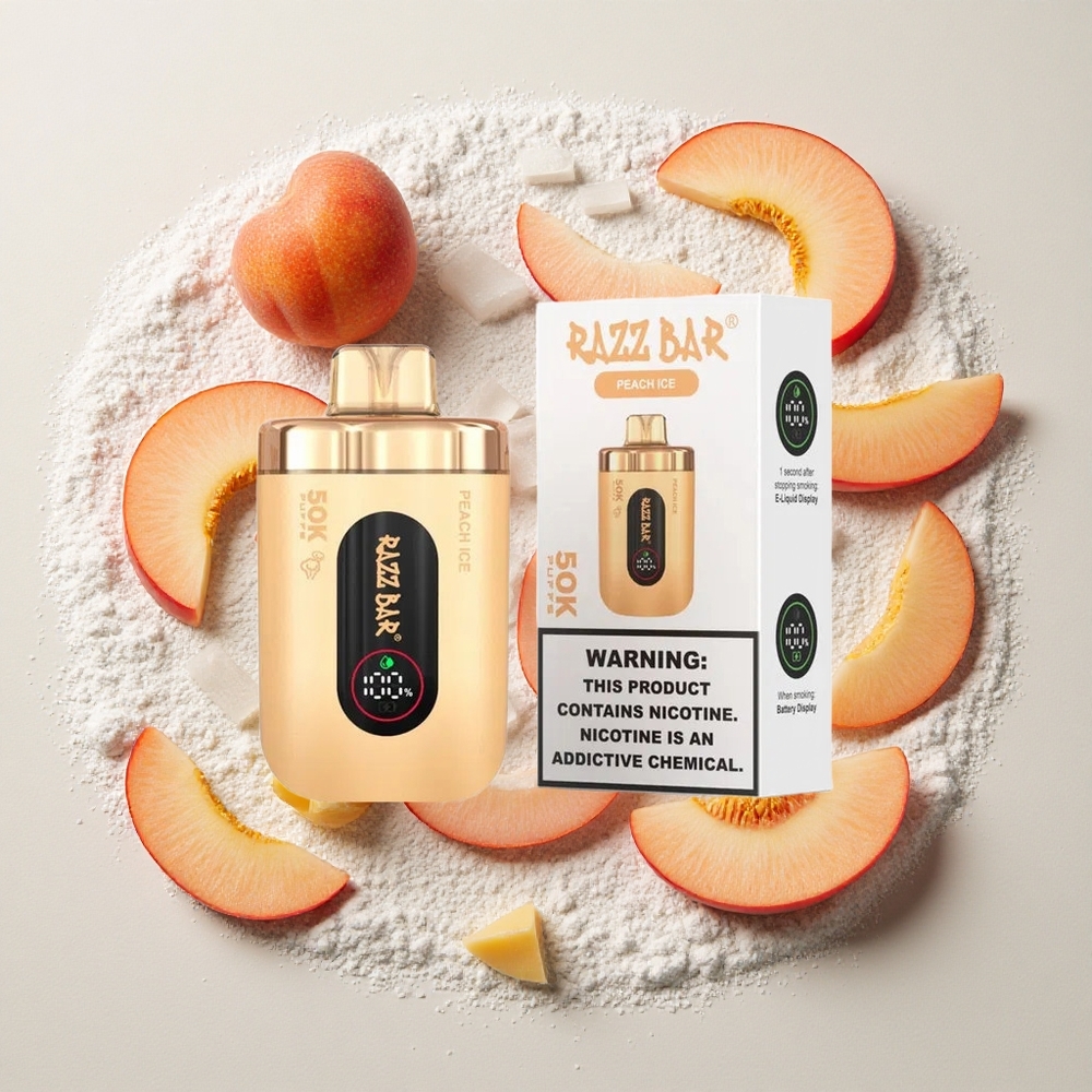 Razz Bar 50K Puffs Wegwerp Vape Perzik IJs