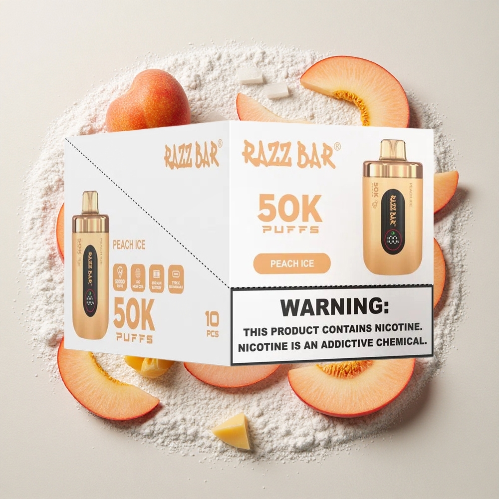 Razz Bar 50K Puffs Wegwerp Vape Perzik IJs