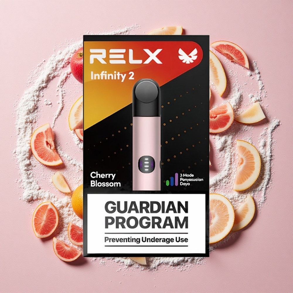 RELX Infinity 2 600-650 Puffs Roze Vapeapparaat met 1,9 ml Pod, Metallic Afwerking, 440mAh Batterij, USB Type-C Opladen