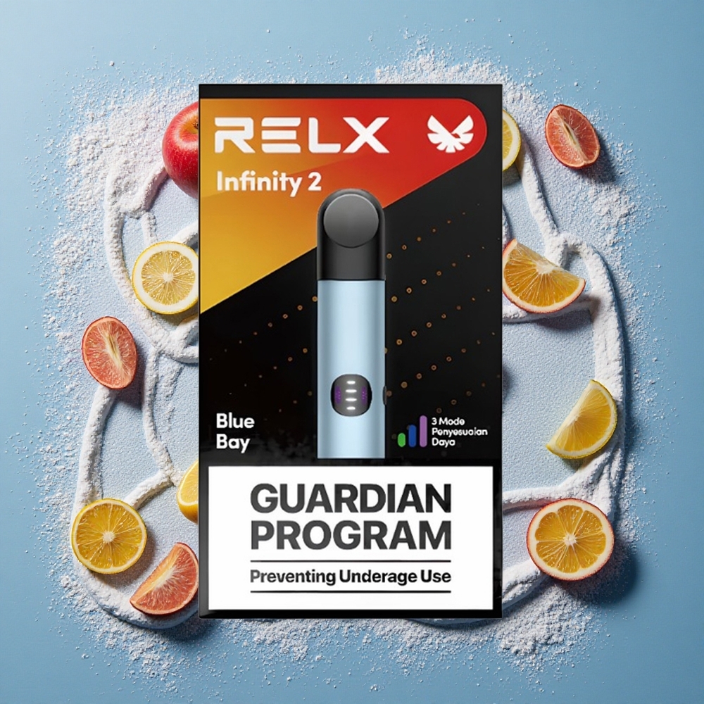RELX Infinity 2 650 Puffs Blauw Vape Device met 1,9 ml Pod, 440mAh Battery, 3 Vermogensstanden, USB Type-C Opladen
