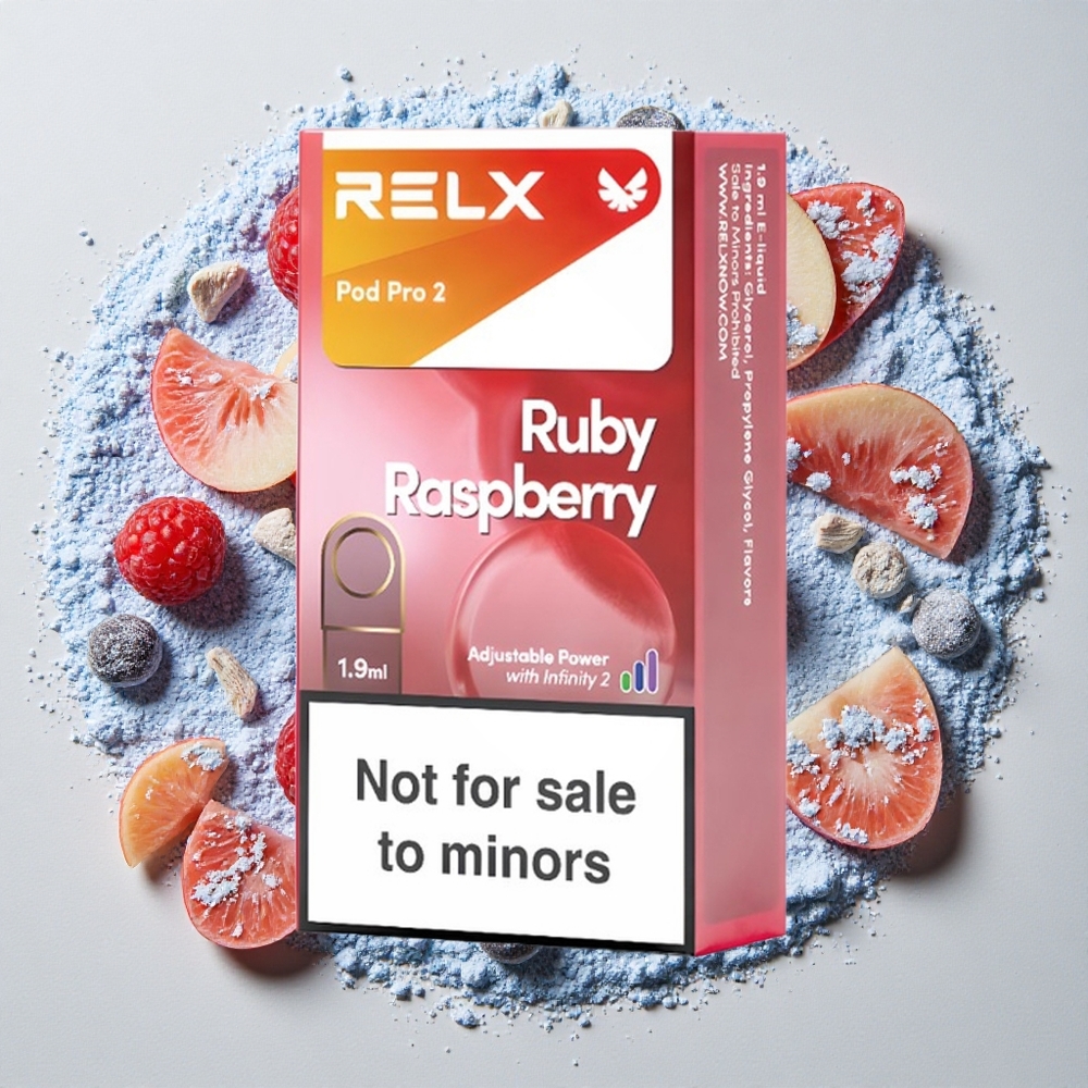 RELX Pod Pro 2 600 Puffs Blauwe Framboos Nicotinevrij 1.9ml