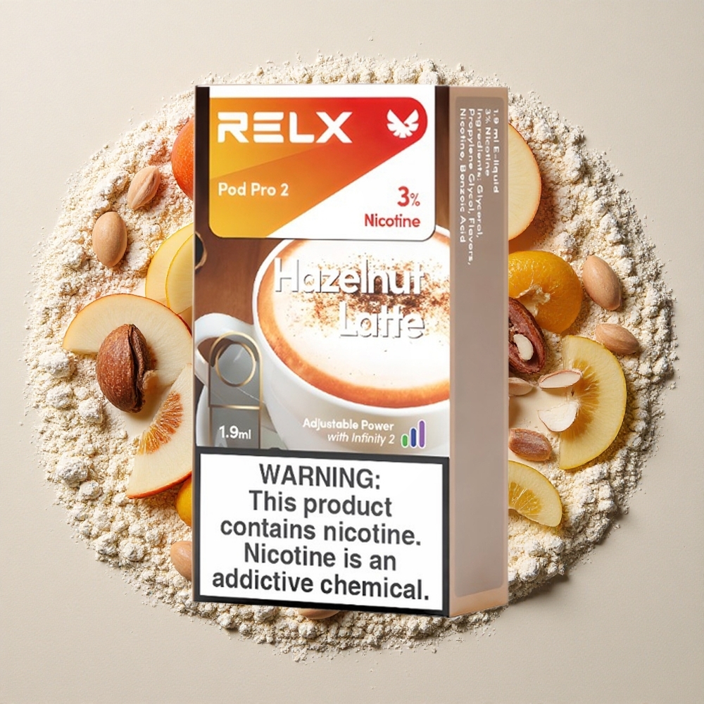 RELX Pod Pro 2 600 Puffs Hazelnoot Latte 1.9ml Nicotine 3%