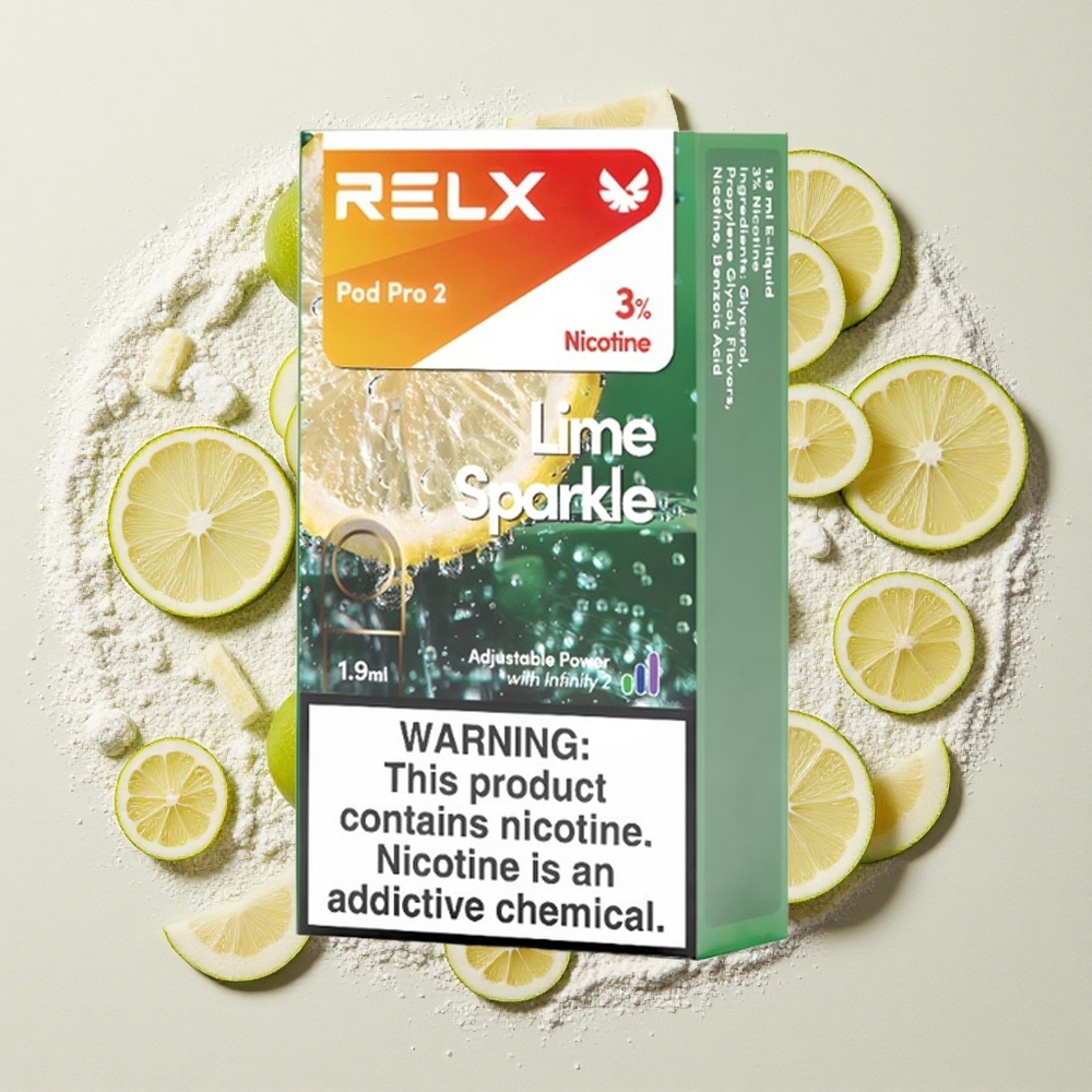 RELX Pod Pro 2 600 Puffs Limoen Glans Nicotinegehalte: 3%, Vloeistofcapaciteit: 1,9ml