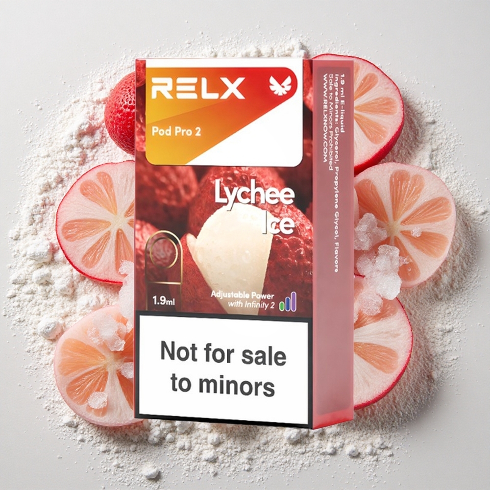 RELX Pod Pro 2 600 Puffs Lychee IJs Nicotinevrij 1,9ml