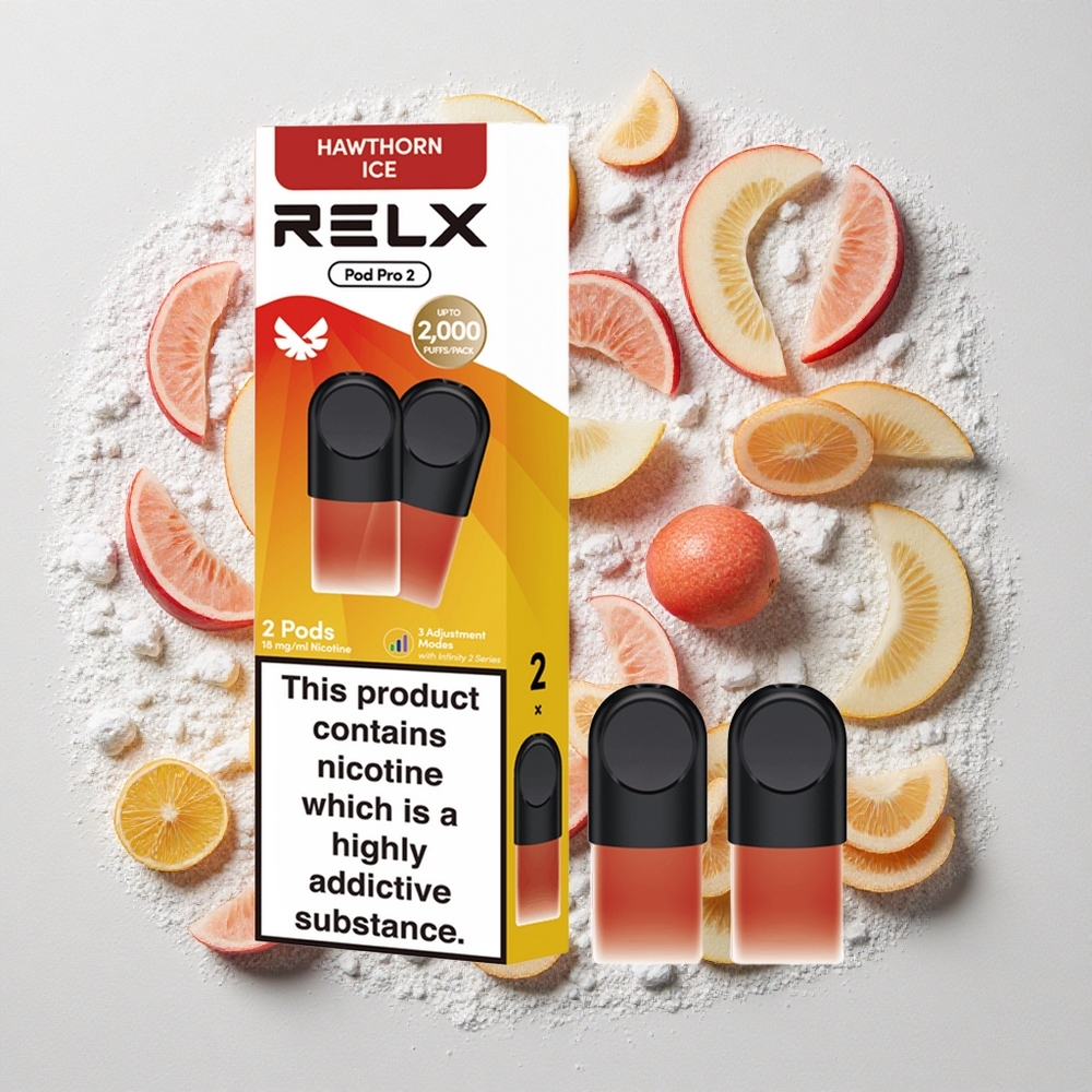 RELX Pod Pro 2 600 Puffs Meidoorn IJs Nicotinegehalte:1,8% Vloeistofcapaciteit:1,9ml