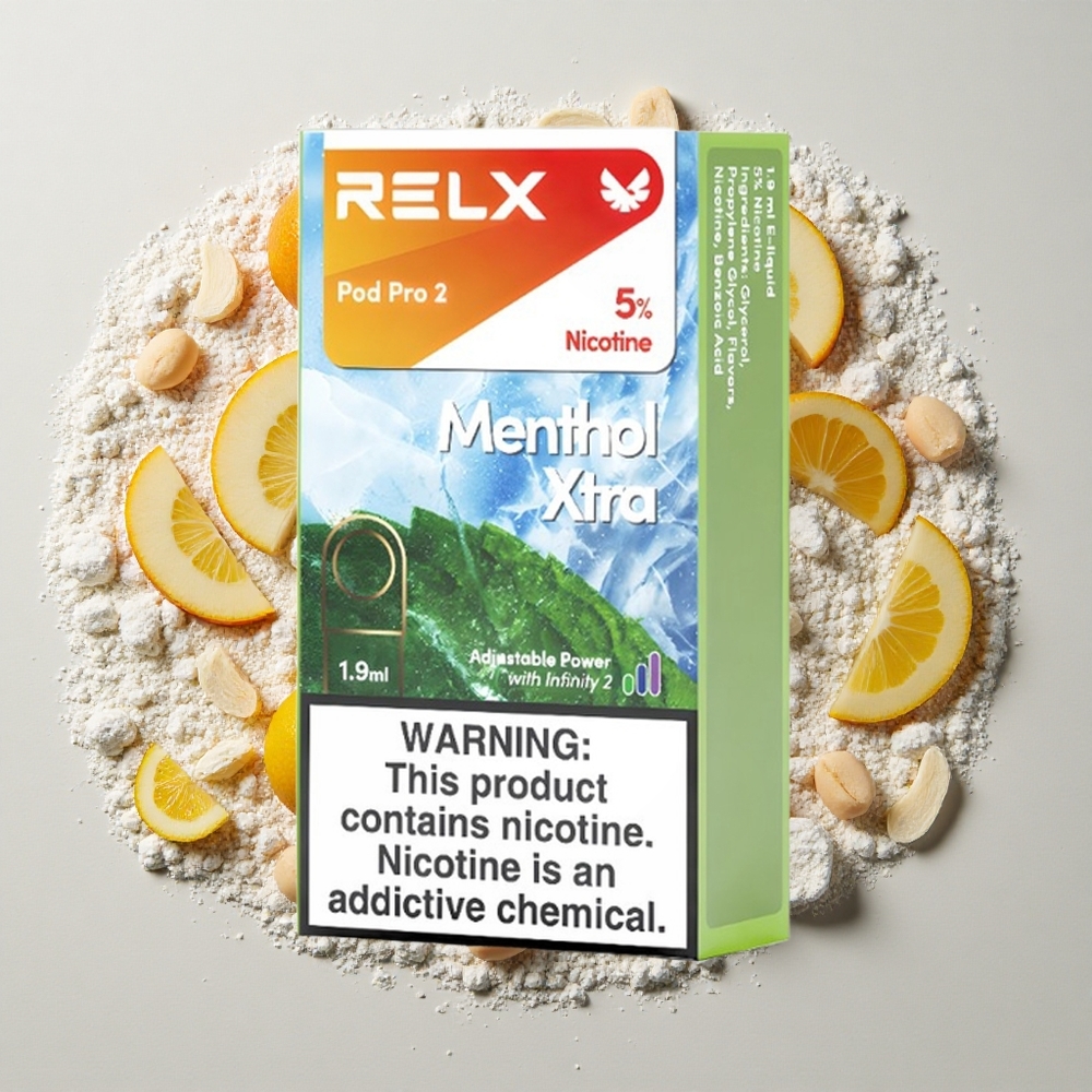 RELX Pod Pro 2 600 Puffs Menthol Xtra Nicotinegehalte: 5% Vloeistofcapaciteit: 1,9ml