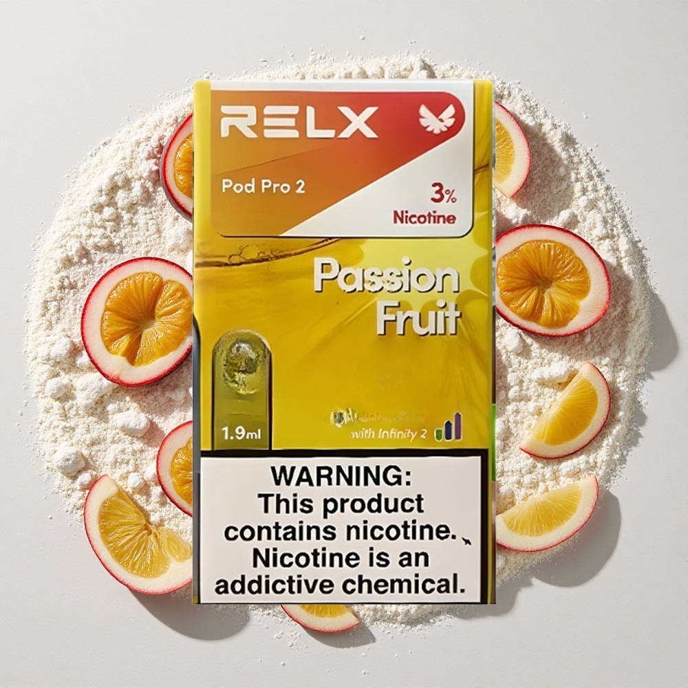 RELX Pod Pro 2 600 Puffs Passievrucht Nicotinegehalte:3%, Capaciteit:1.9ml