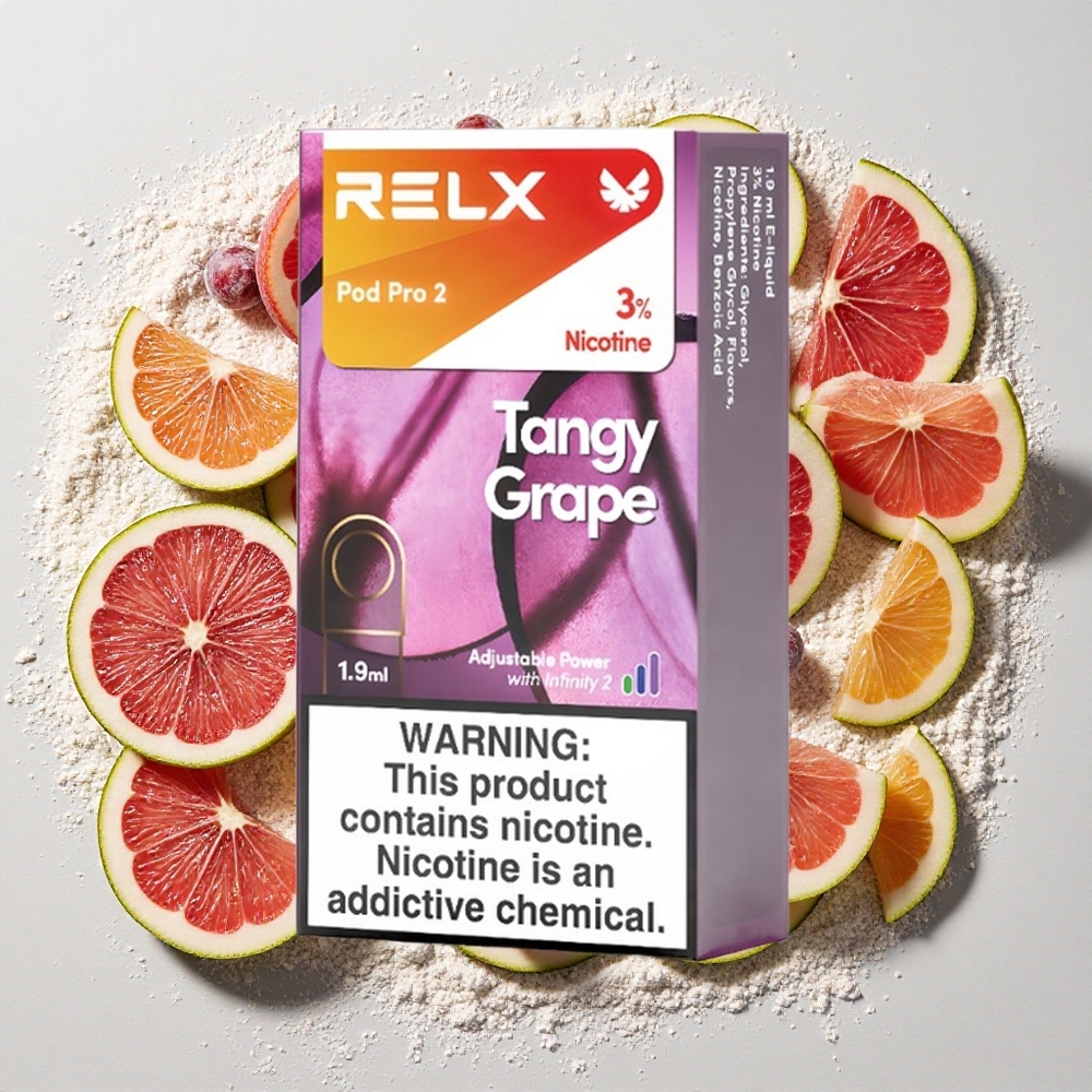 RELX Pod Pro 2 600 Puffs Tangy Druif Nicotine 3% 1.9ml