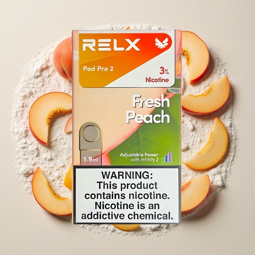 RELX Pod Pro 2 600 Puffs Verse Perzik Nicotine 3% Vape Capacity 1.9ml