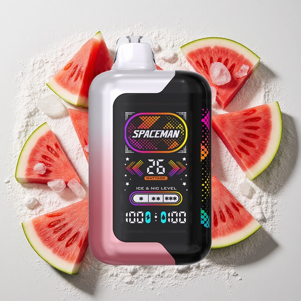 SMOK SPACEMAN SP40000 Wegwerp Vape Watermeloen Ijs 40000 Puffs 20ml Vloeistof 1000mAh Batterij 2.28" LED Scherm Type-C Opladen